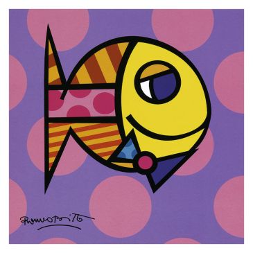 Reprodukce - Pop a op art - Striped Fish, Romero Britto