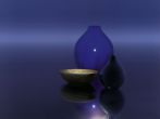 Zátiší - Blue Vases with Bowl